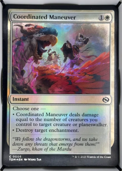 front of card