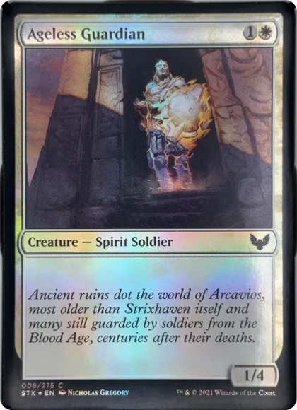 front of card