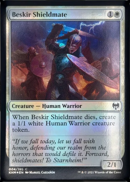 front of card