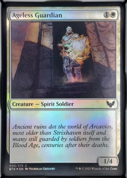 front of card
