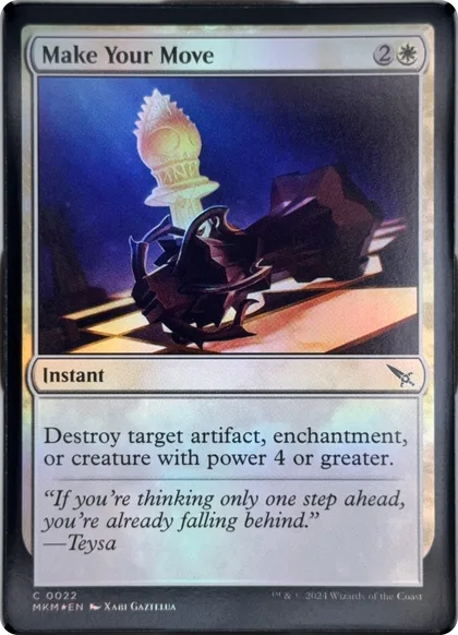 front of card