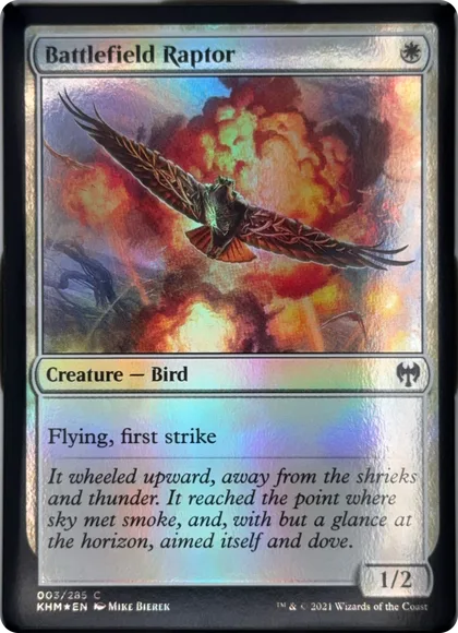 front of card