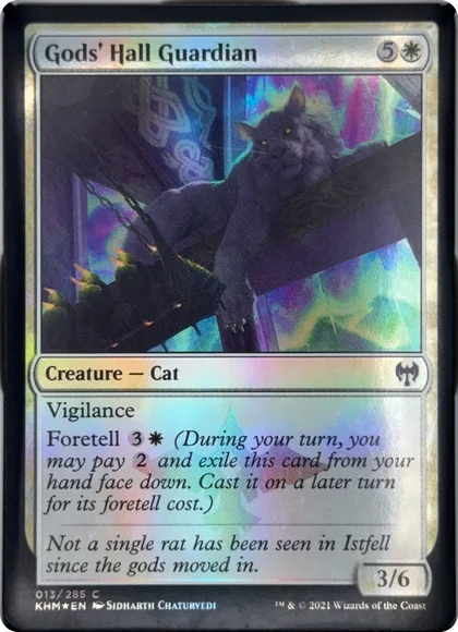 front of card