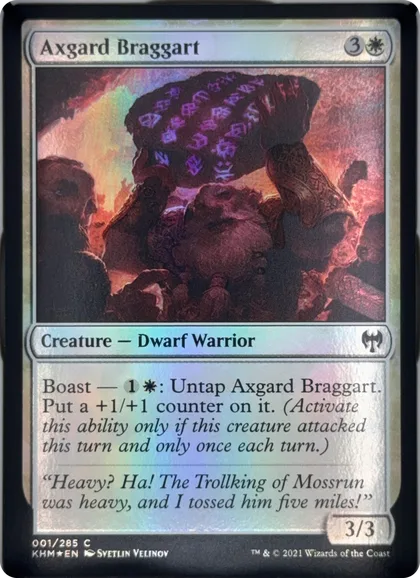 front of card