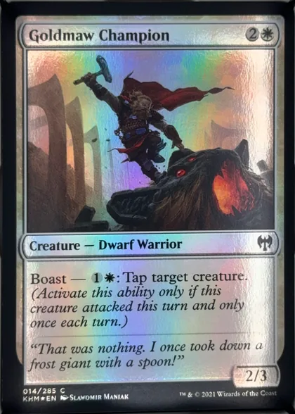 front of card