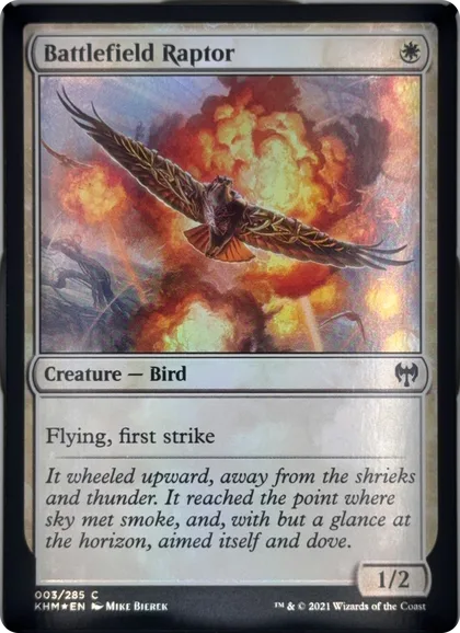 front of card