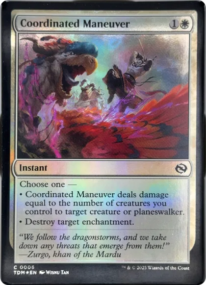 front of card
