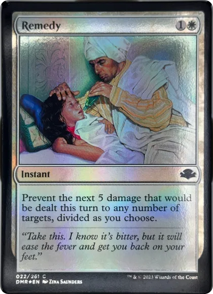 front of card