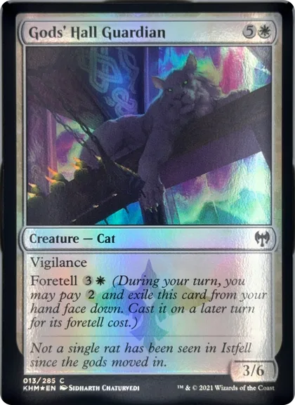 front of card