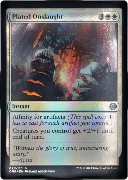 front of card