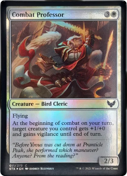 front of card