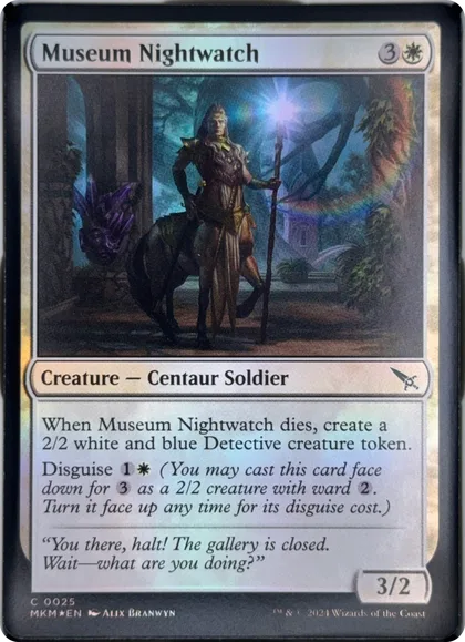 front of card