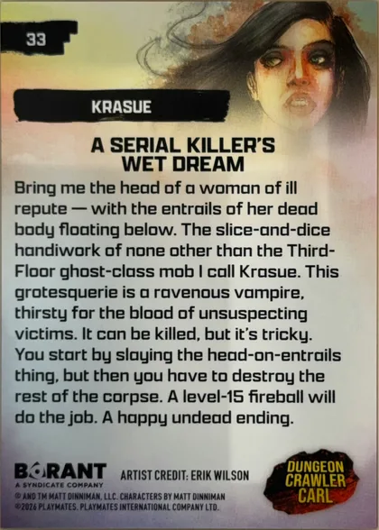 back of card