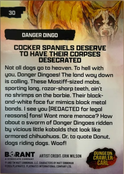 back of card