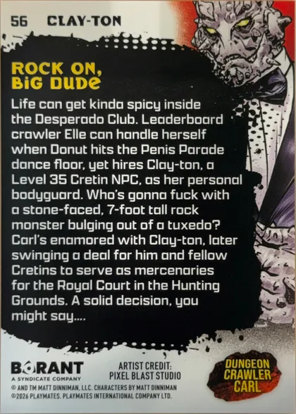 back of card