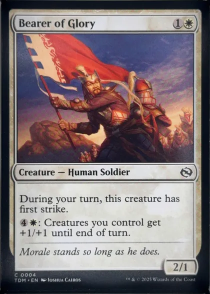 front of card