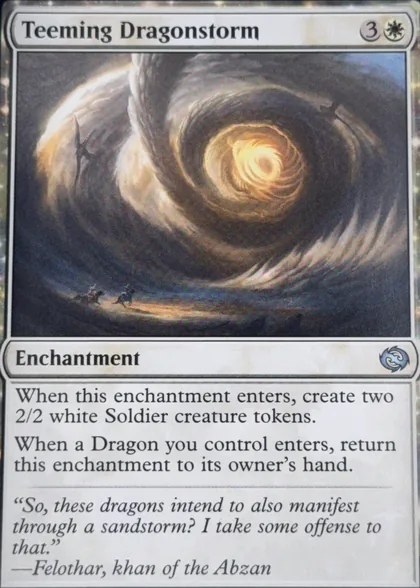 front of card