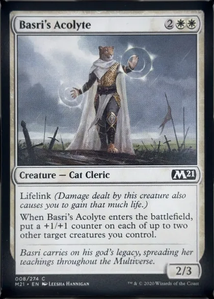 front of card