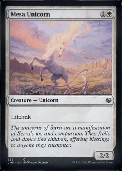 front of card