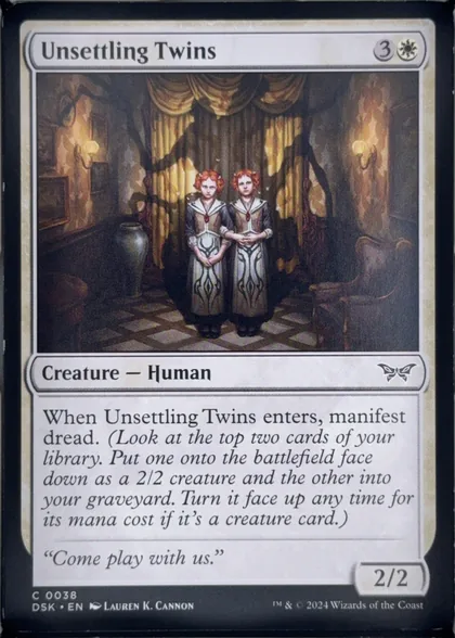 front of card