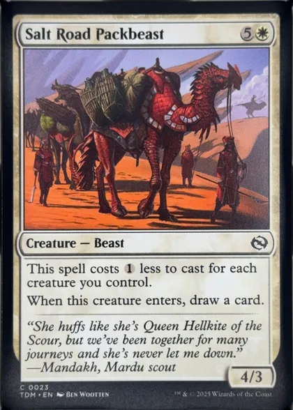 front of card