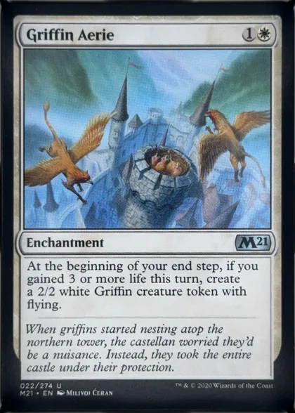 front of card