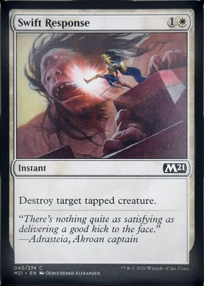 front of card