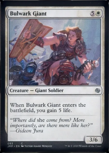 front of card