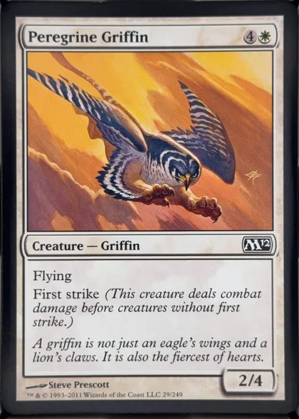 front of card