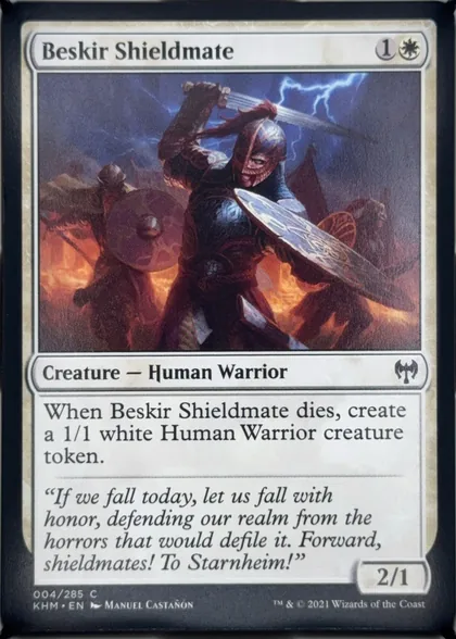 front of card