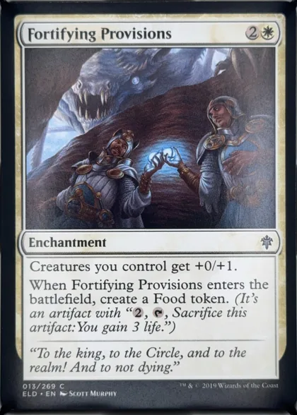 front of card