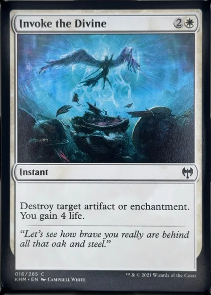 front of card