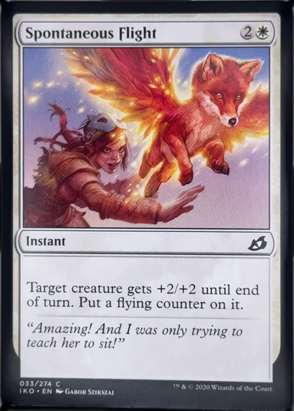 front of card
