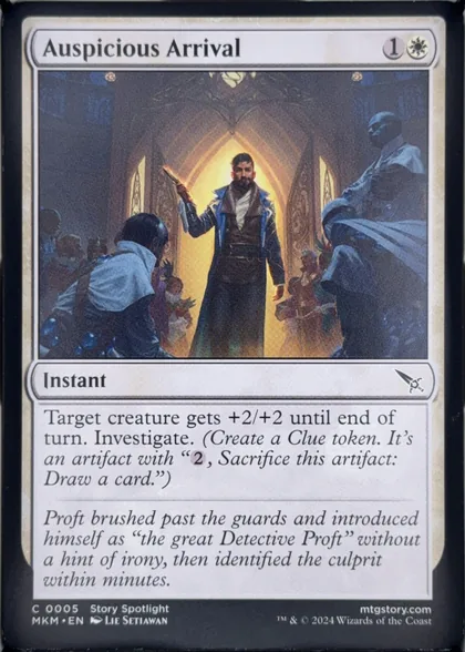 front of card