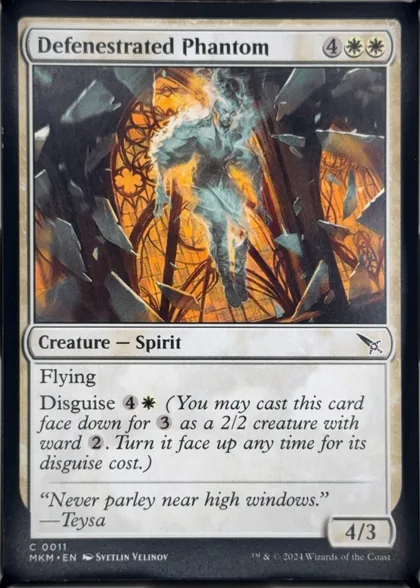front of card