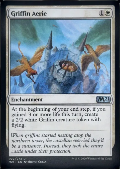front of card
