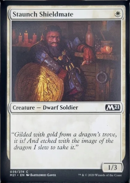 front of card