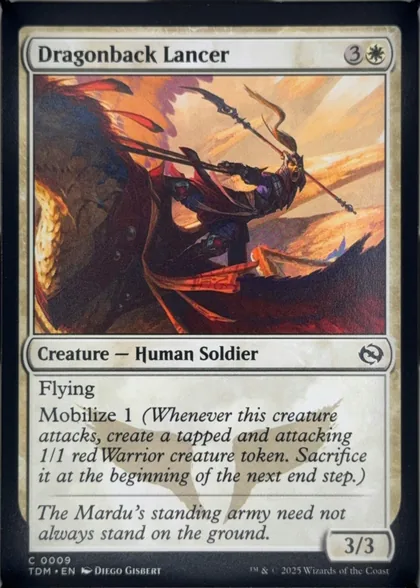 front of card