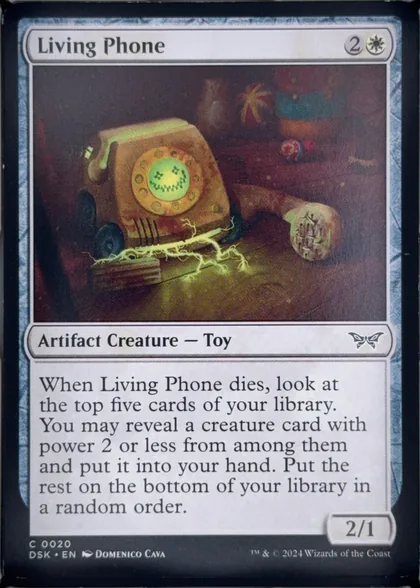 front of card