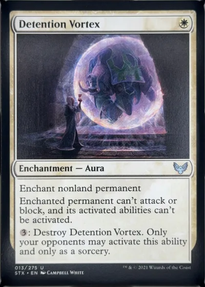 front of card