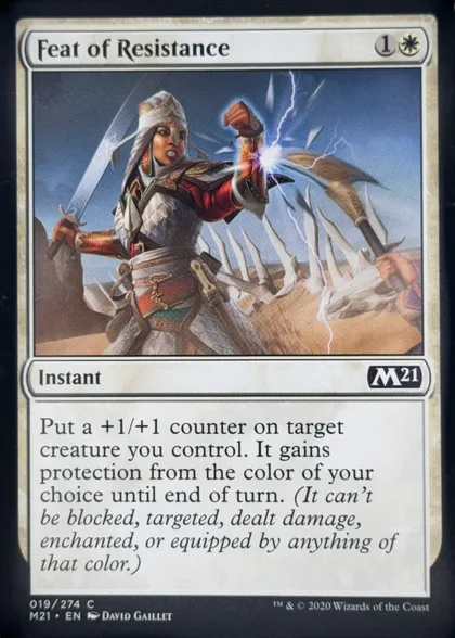 front of card