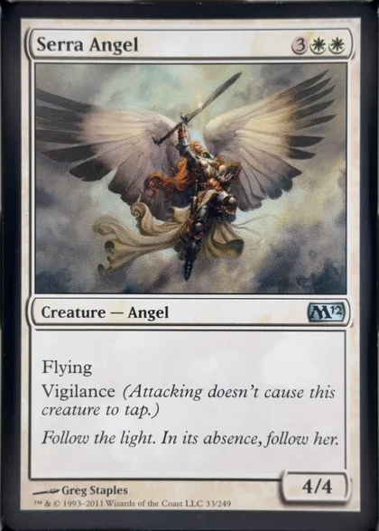 front of card