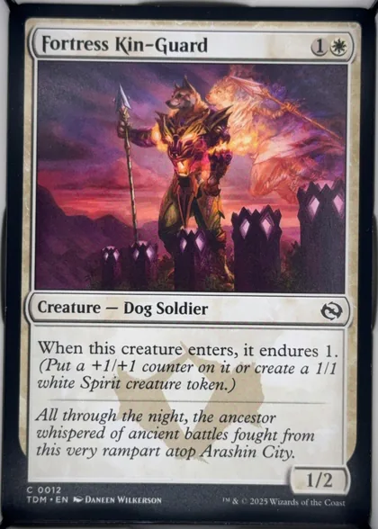 front of card
