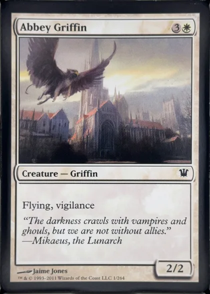 front of card