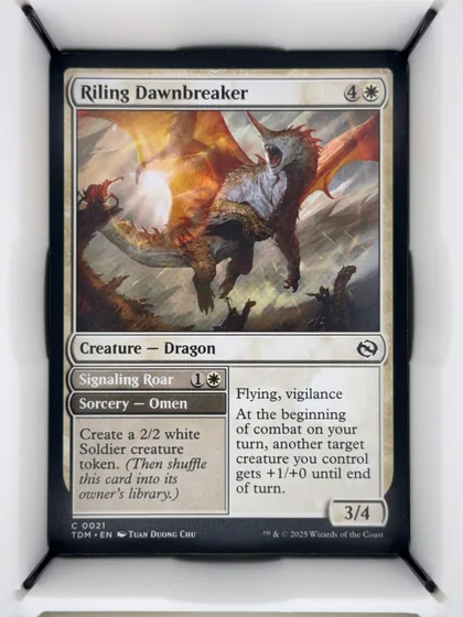 front of card