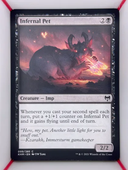 front of card