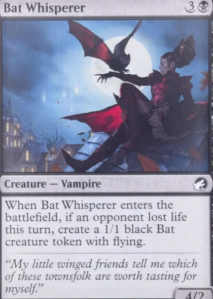 front of card