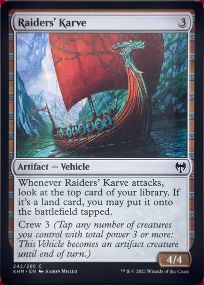 front of card