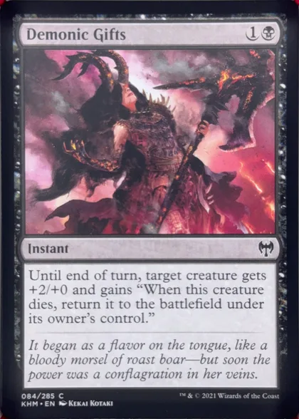 front of card