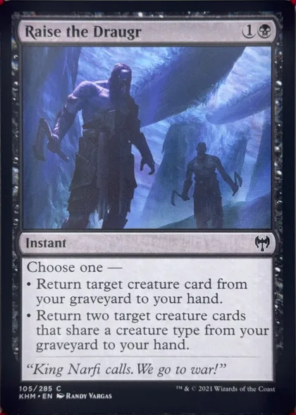 front of card